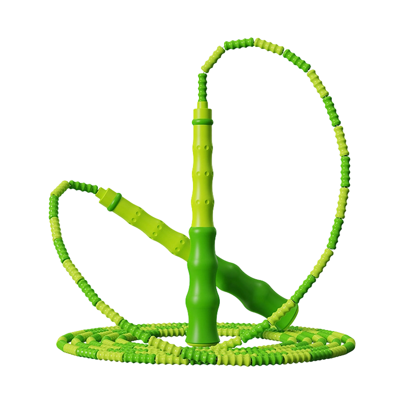 TS-18 Primary School Elever begynder at lære bambus Rope Skipping